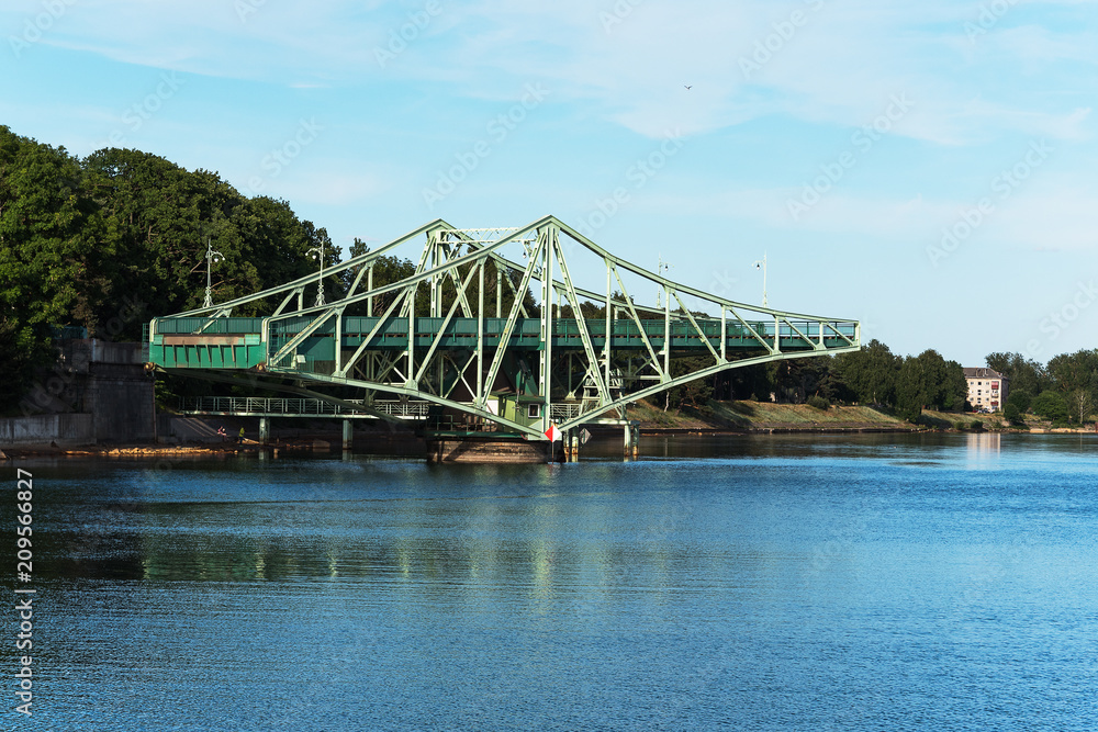 Rotary bridge in Liepaja, Latvia.
