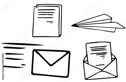 A Set of Doodle Mail