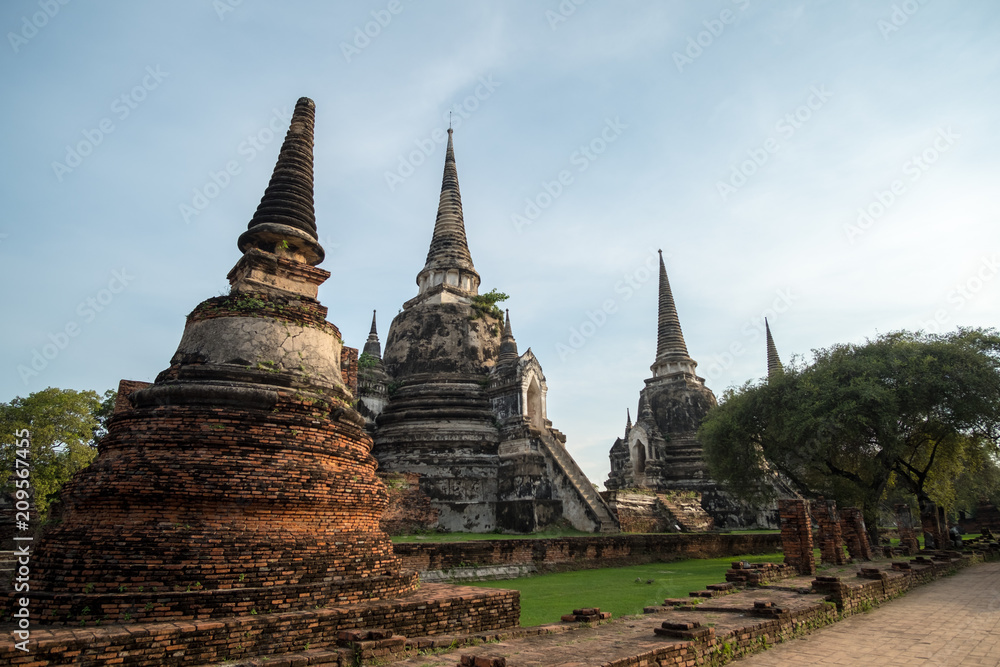 Wat Phra Sri Sanphet, the holiest temple on the site of the old Royal Palace in Thailand's ancient capital of Ayutthaya