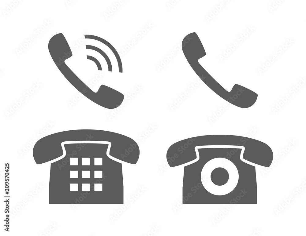 Phone Icon. Telephone symbol. isolated on white background Phone Icon. Telephone symbol. isolated on white background