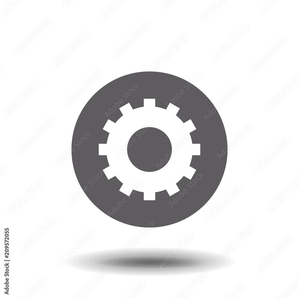 gear Icon vector. Simple flat symbol. Perfect Black pictogram illustration on white background. gear Icon vector. Simple flat symbol. Perfect Black pictogram illustration on white background.