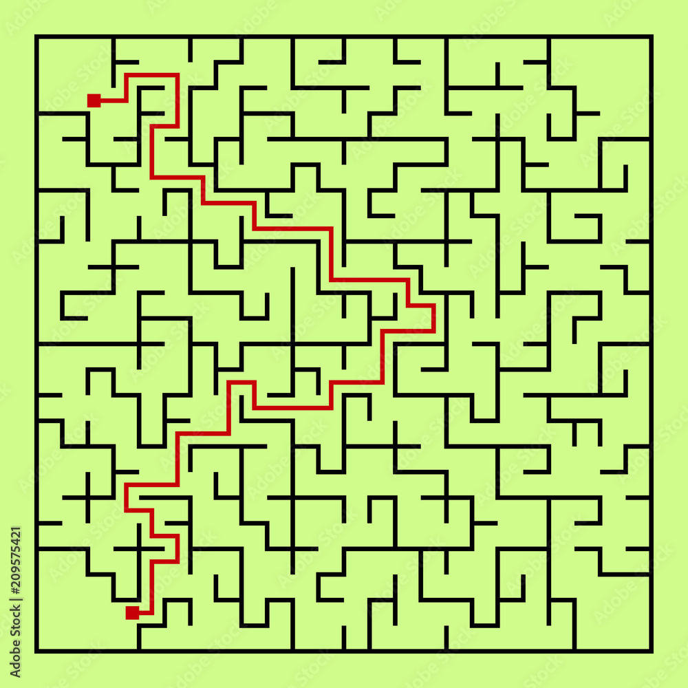 Black square maze(24x24) with help Black square maze(24x24) with help