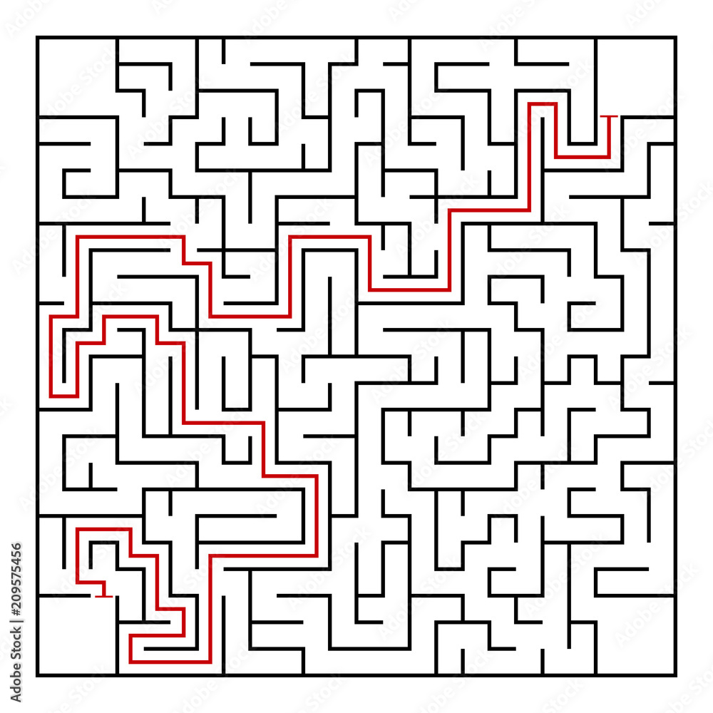 Black square maze(24x24) with help