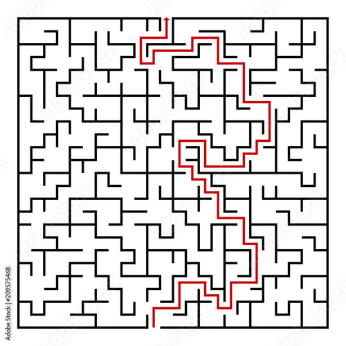 Black square maze(24x24) with help