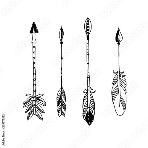 Decorative hand drawn arrows