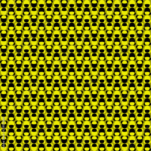 Seamless texture (black and yellow figure)