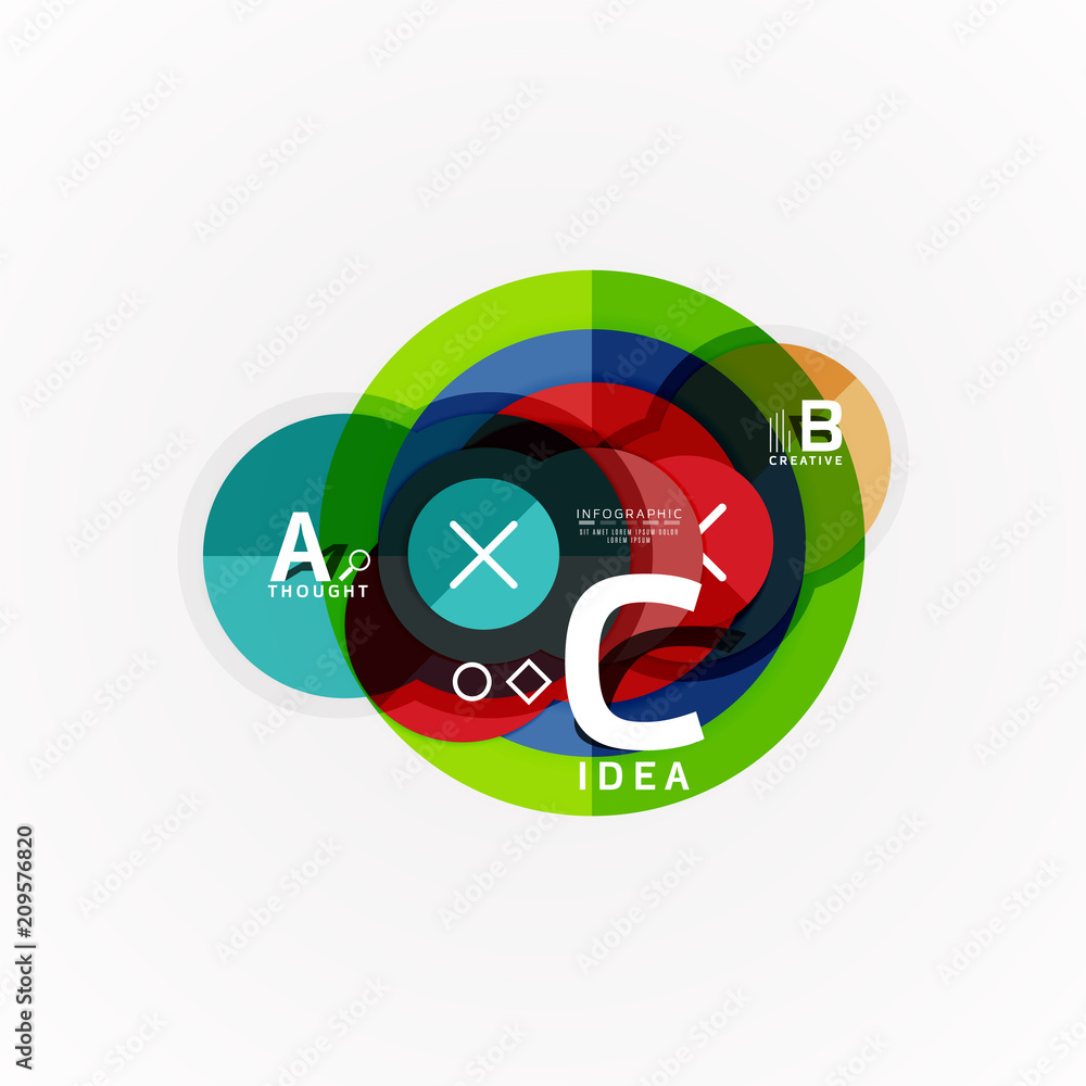 Vector infographic options banner, paper style design