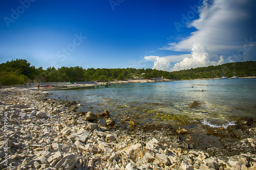 Labadusa beach on Ciovo island, Croatia.  photo