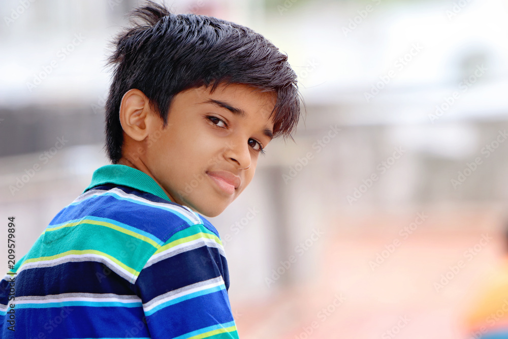 Portrait of Indian Boy Posing to Camera Portrait of Indian Boy Posing to Camera