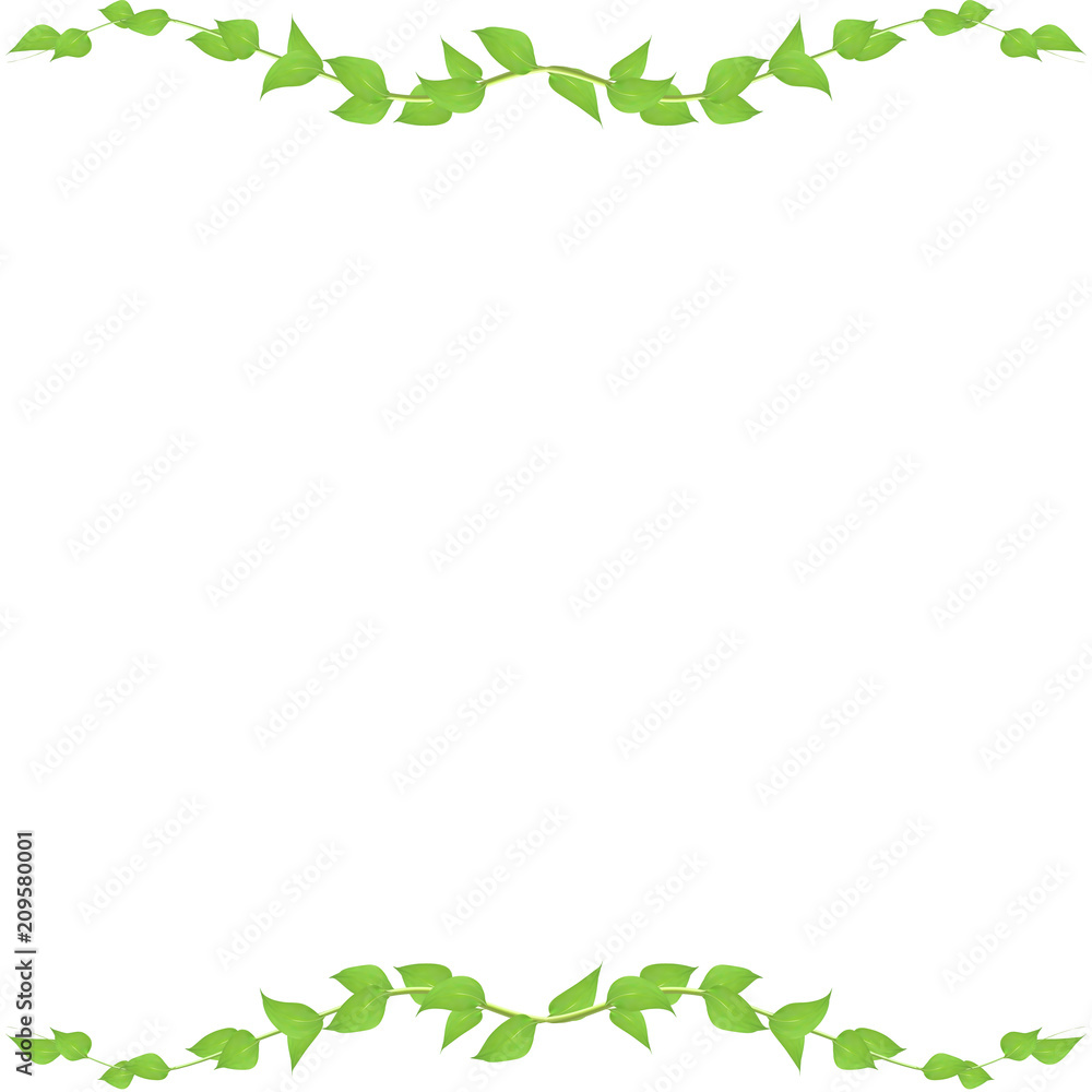 Vector frame of leaves and twigs for decorating events