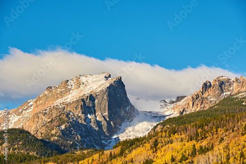 Aspen grove at autumn in Rocky Mountains photo