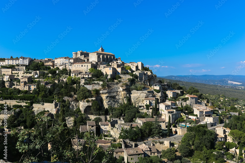 Medieval hilltop commune town of Gordes. Provence. France.