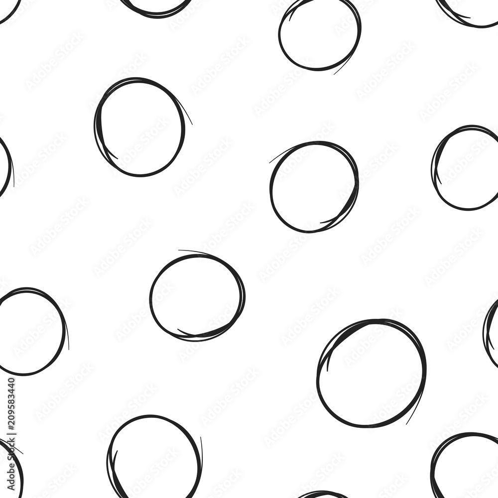 Hand drawn scribble circles line sketch icon seamless pattern background. Business concept vector illustration. Circular scribble doodle symbol pattern. Hand drawn scribble circles line sketch icon seamless pattern background. Business concept vector illustration. Circular scribble doodle symbol pattern.