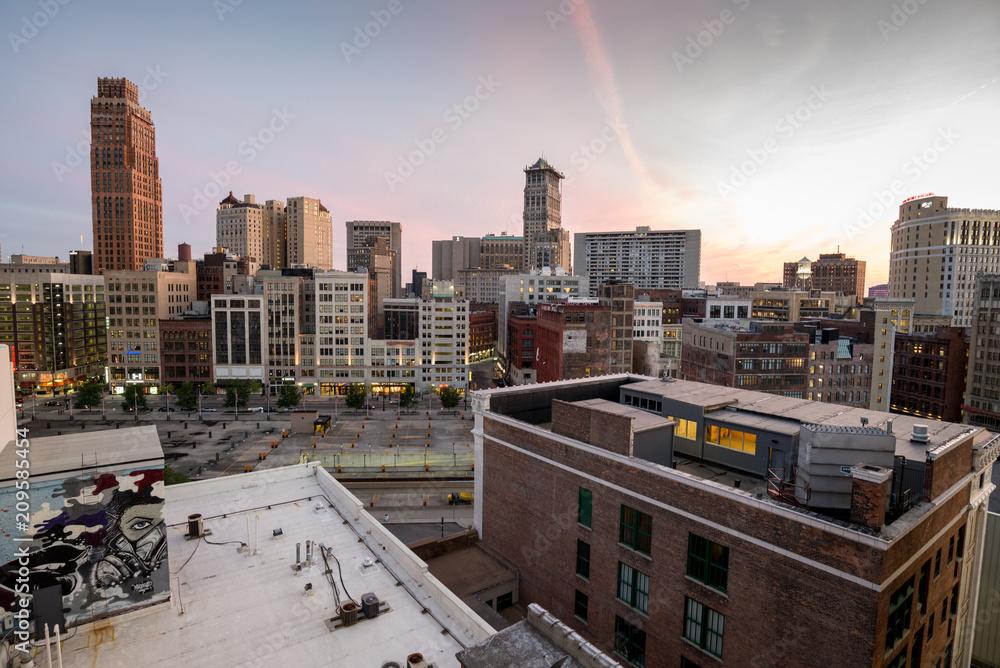 Fototapeta premium View of downtown Detroit, USA