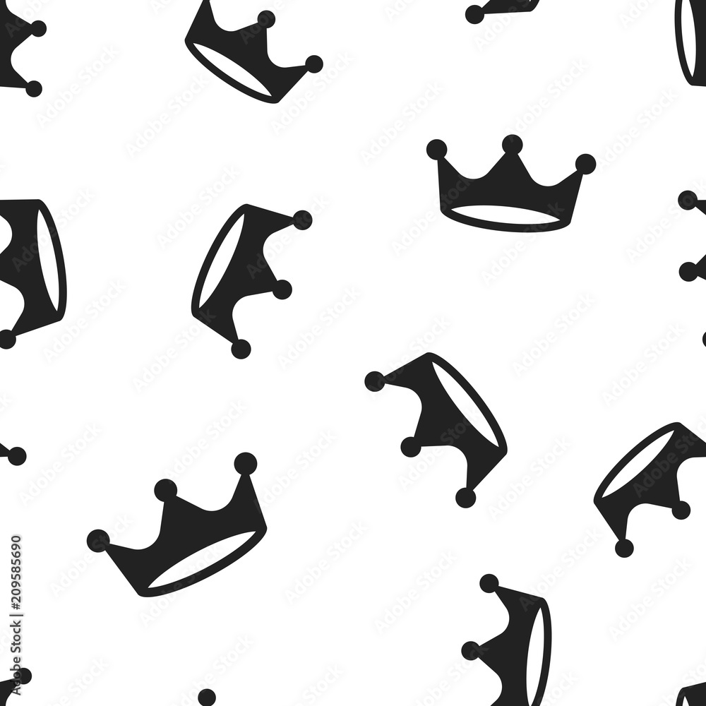 Crown diadem icon seamless pattern background. Business concept vector illustration. Royalty crown symbol pattern. Crown diadem icon seamless pattern background. Business concept vector illustration. Royalty crown symbol pattern.