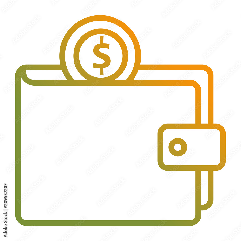 wallet money with coin vector illustration design wallet money with coin vector illustration design