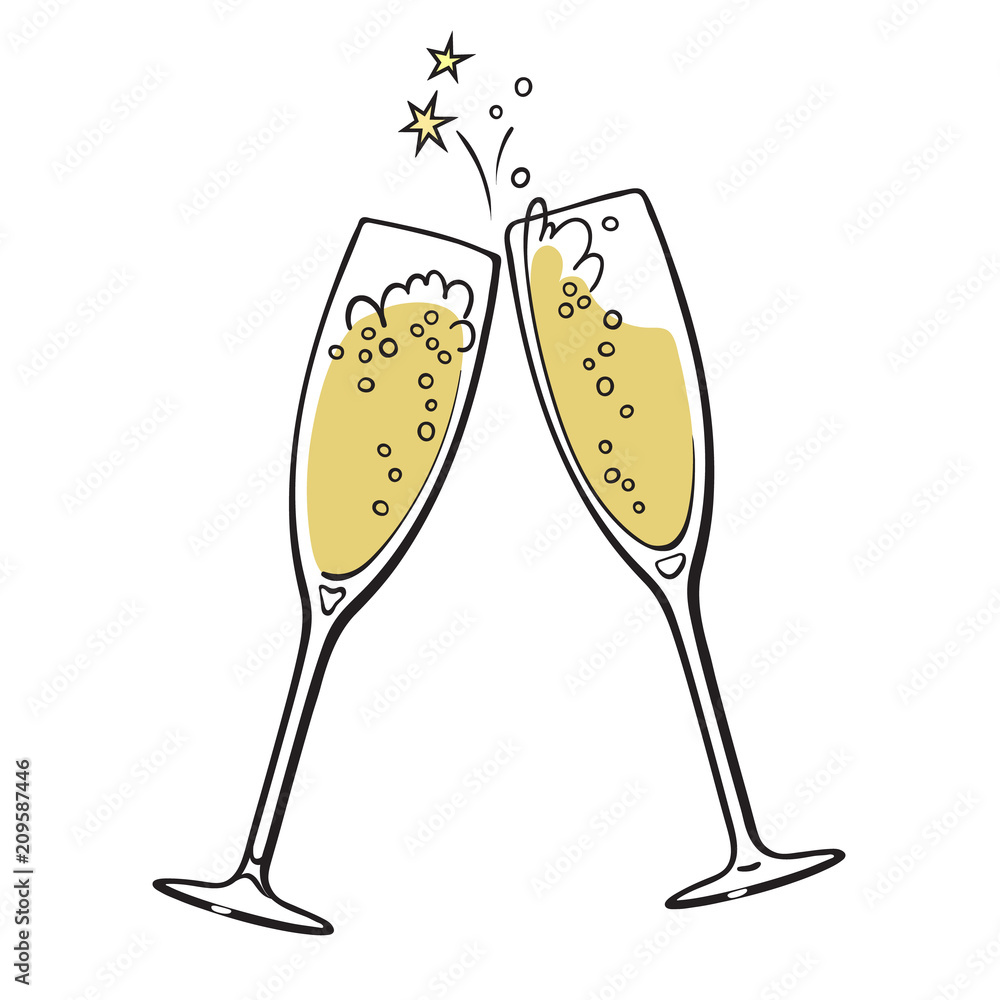 Two glasses of champagne