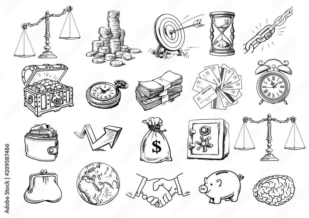 Sketch of business set Sketch of business set