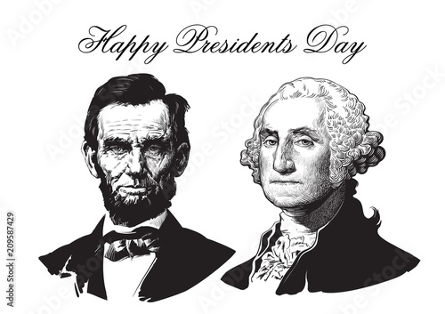 Photo Abraham Lincoln and George Washington