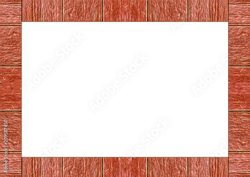 Landscape Background with Wooden Borders