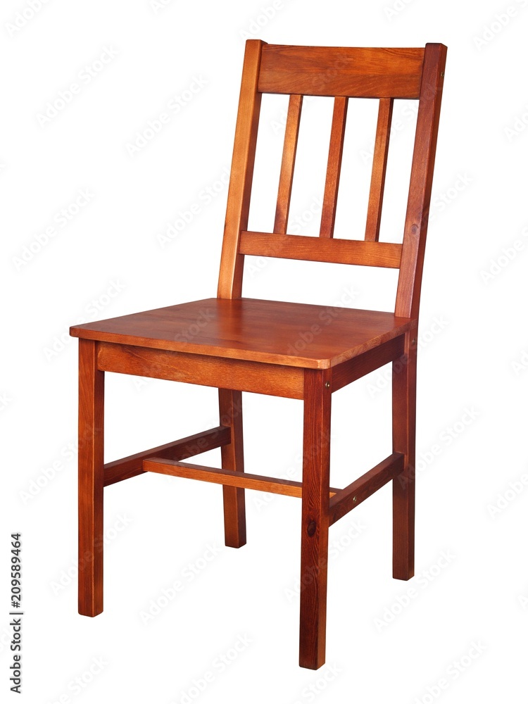 Wooden chair on white Wooden chair on white