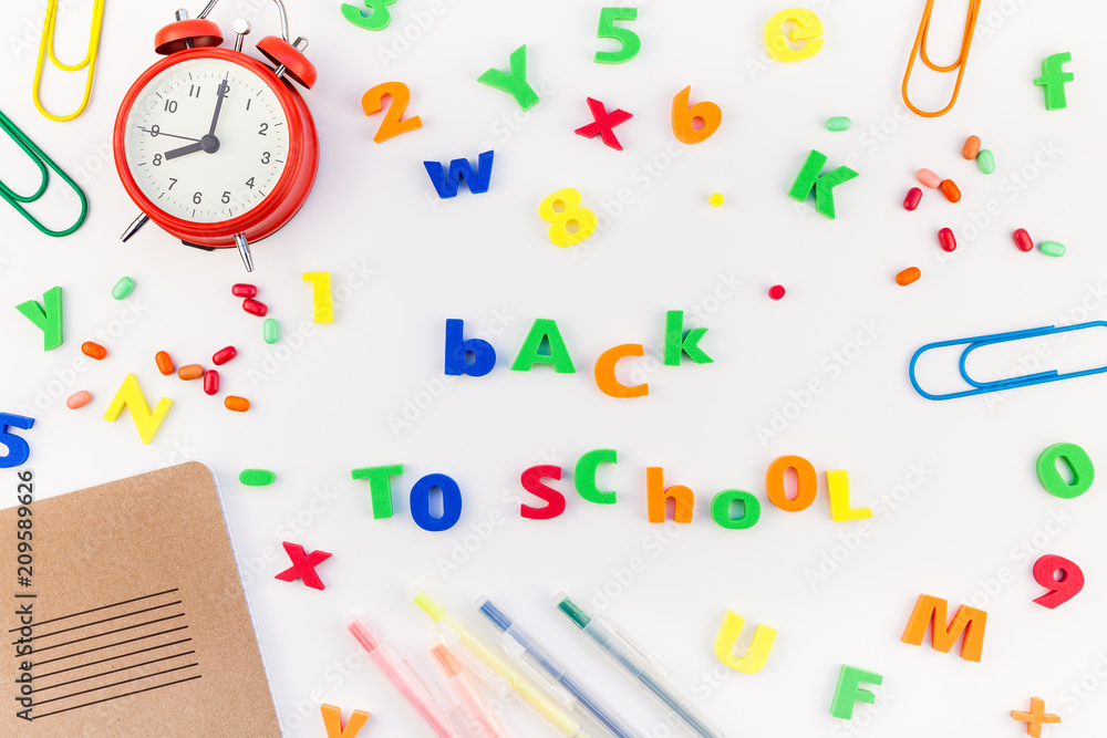 Back to school concept with office supplies Back to school concept with office supplies