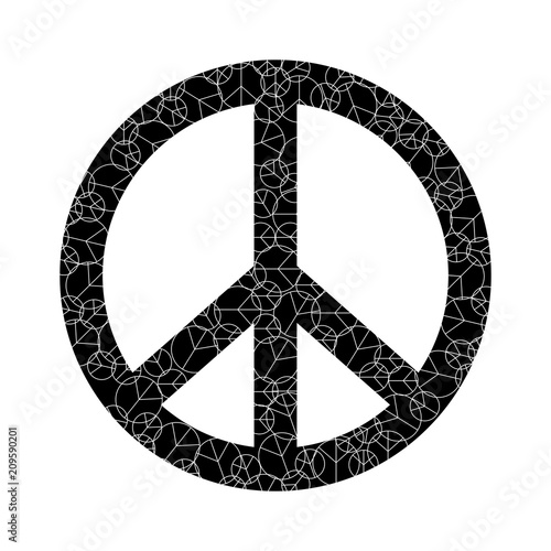 Isolated abstract peace symbol