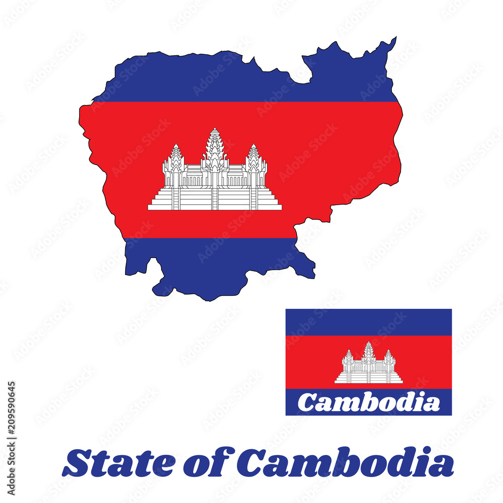 Cambodian Flag Outline