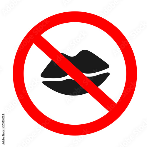 No kissing vector sing