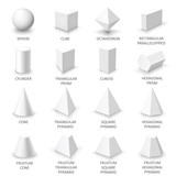 Set of basic 3d shapes