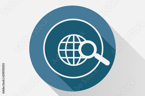 Icono azul de navegador de internet.