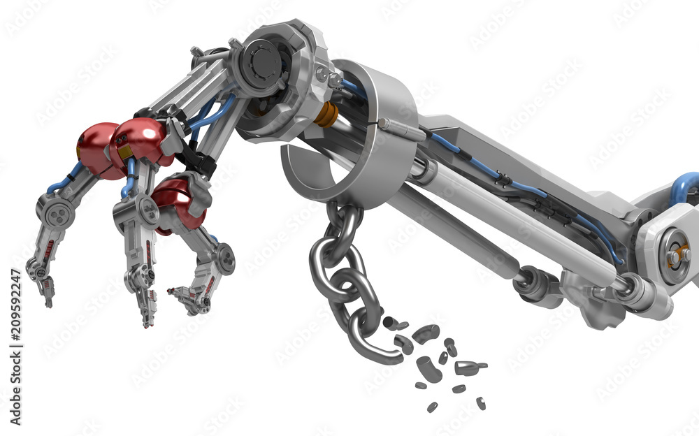 Robotic Arm Three Fingers, Shackle Break Robotic Arm Three Fingers, Shackle Break