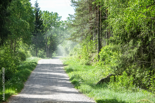 Dusty gravel / dirt road in...