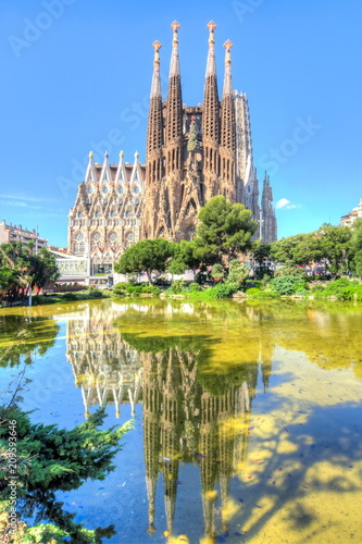 Sagrada Familia Cathedral in Barcelona  Spain