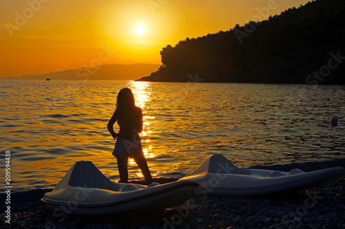 sunset on the beach