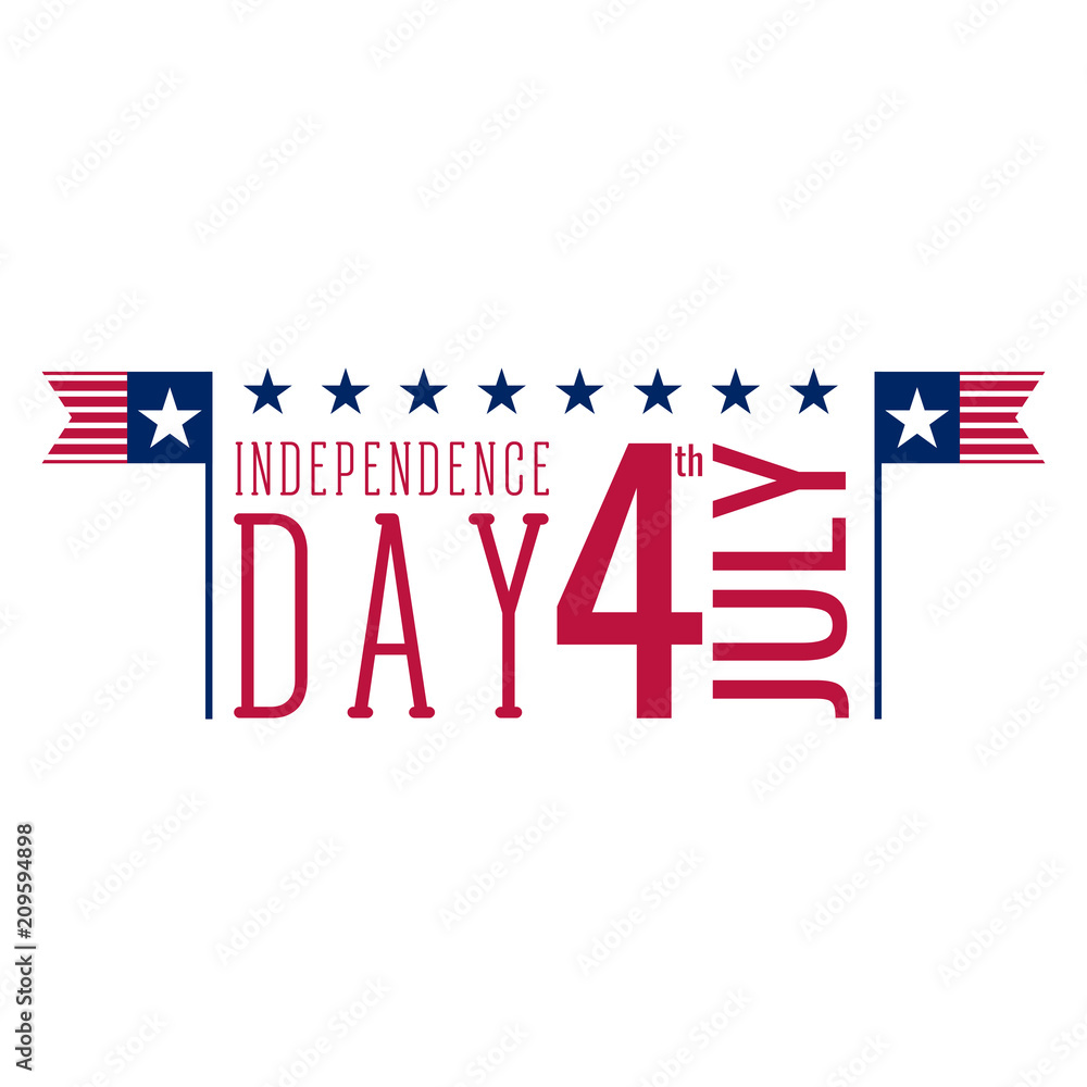 Obraz premium Happy independence day. 4th of July