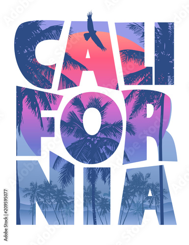 california beach lettering