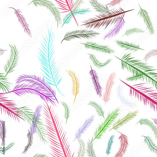 Seamless illustrations of feather. Vector  surface  abstract   wallpaper.