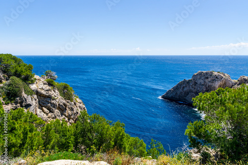 Mallorca, Above the blue sea at the cliffline of capdepera