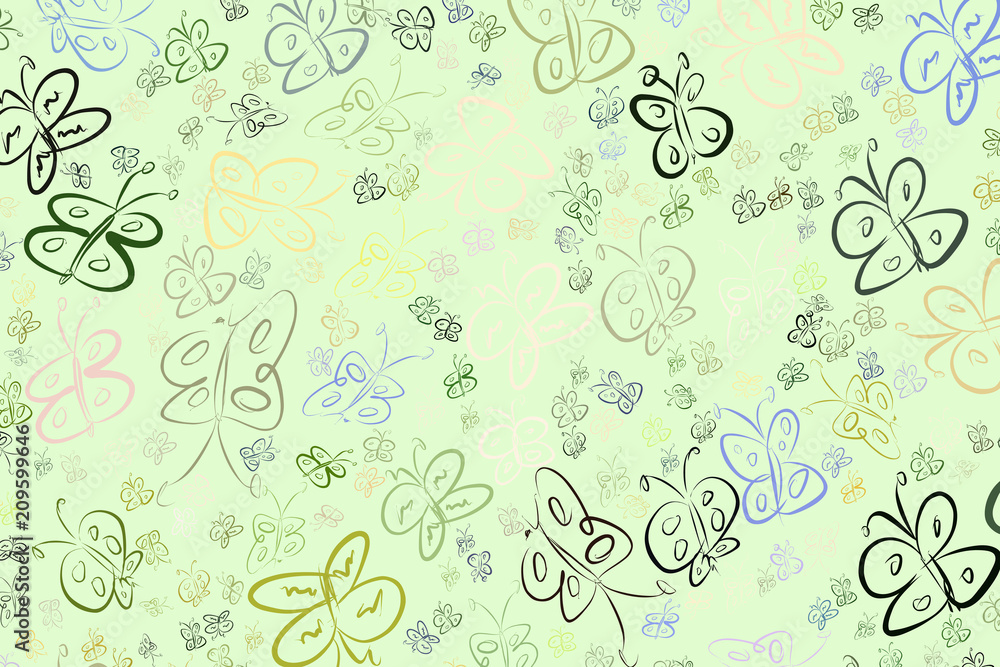 Hand drawn butterfly illustrations background, good for graphic design, wallpapers or booklets. Drawing, insects, sketch & style. Hand drawn butterfly illustrations background, good for graphic design, wallpapers or booklets. Drawing, insects, sketch & style.