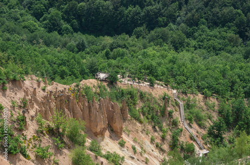 Landscape of Rock Formation Djavolja Varos (Devil's town) in the South of Serbia. photo