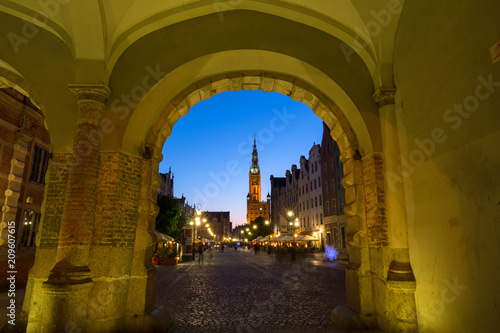 Gdansk, Blick vom Grünen Tor auf das Rathaus