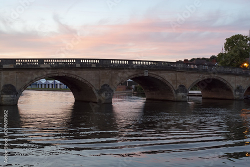 Twilight on the river at Henley-On-Thames in Oxfordshire