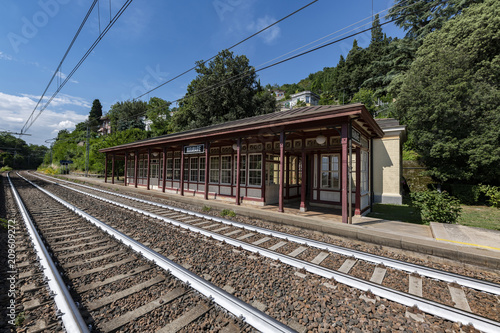 La bellissima stazione ferroviaria di Miramare - panorama triestino photo