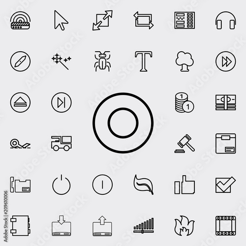 circular notation outline icon. Detailed set of minimalistic line icons. Premium graphic design. One of the collection icons for websites, web design, mobile app