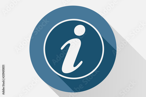 Icono azul de información.