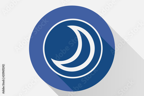 Icono azul de una luna.