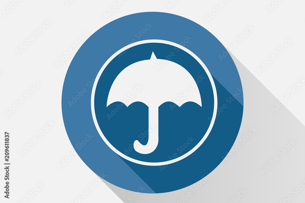 Icono azul de paraguas. Icono azul de paraguas.