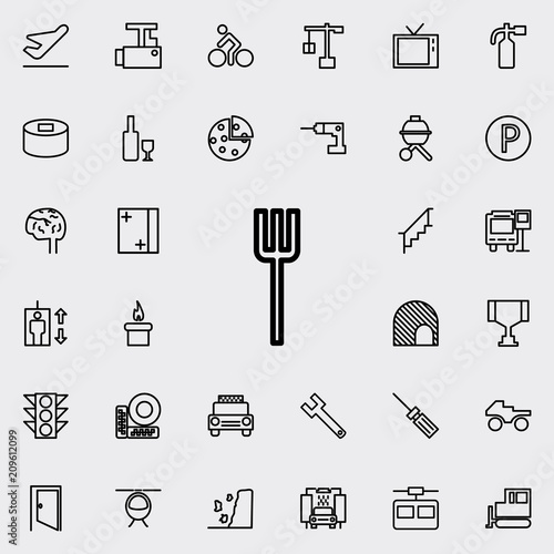 trident icon. Detailed set of minimalistic line icons. Premium graphic design. One of the collection icons for websites, web design, mobile app