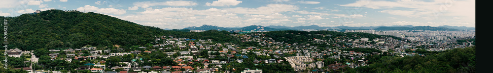 seoul south korea village panorama skyline